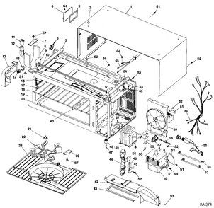 BODY PARTS Diagram and Parts List for JEM31MCL02  General Electric Microwave
