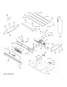 CONTROL PANEL Diagram and Parts List for JK5500DF5BB  General Electric Wall Oven