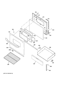 Door And Drawer Parts Diagram and Parts List for JBS160DM5BB  General Electric Range