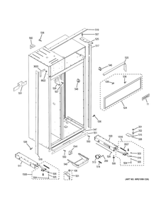 CASE PARTS Diagram and Parts List for ZCSP480DMBSS  General Electric Refrigerator
