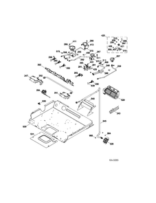 GAS & BURNER PARTS Diagram and Parts List for CC2S985SET2SS  General Electric Range
