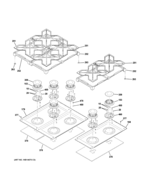 COOKTOP Diagram and Parts List for C2Y486SDL1SS  General Electric Range