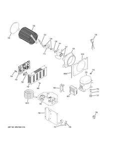 MACHINE COMPARTMENT Diagram and Parts List for ZCSP480DMBSS  General Electric Refrigerator