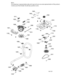 DRIVE COMPONENTS WASHER Diagram and Parts List for GUAP270EM2WW  General Electric Dryer