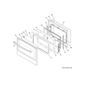 Part Location Diagram of WB15X49367 GE STAINLESS HANDLE