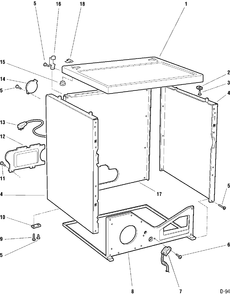 CABINET Diagram and Parts List for 62148418  General Electric Dryer