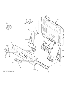 CONTROL PANEL Diagram and Parts List for JB755EJ5ES  General Electric Range
