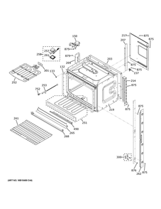 Upper Oven Diagram and Parts List for JKD3000DN2BB  General Electric Wall Oven