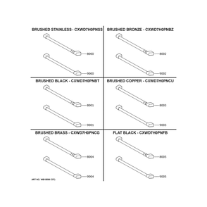 Cafe Customization Diagram and Parts List for CKD70DP2N5S1  General Electric Wall Oven