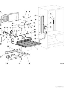 SYSTEM GROUP 2 Diagram and Parts List for TCX18PADBBB  General Electric Refrigerator