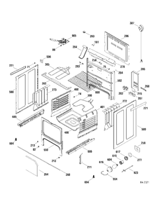 BODY PARTS Diagram and Parts List for MCB787WK2WW  General Electric Range