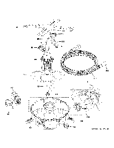 Motor, Sump And Filter Assembly Diagram and Parts List for CDT805P2N8S1  General Electric Dishwasher