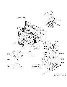 Interior Parts Diagram and Parts List for CVM519P2P8S1  General Electric Microwave