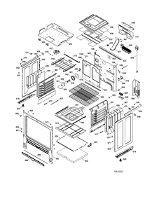 BODY PARTS Diagram and Parts List for JCSP41SV1SS  General Electric Range