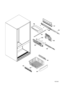 FZ BASKETS Diagram and Parts List for GDRS0KBXFRSS  General Electric Refrigerator