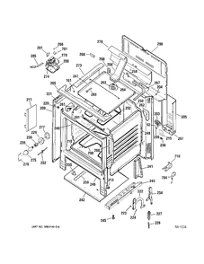 BODY Diagram and Parts List for 15786-0  General Electric Range