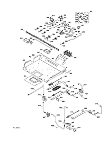 GAS & BURNER PARTS Diagram and Parts List for CCGS990SET3SS  General Electric Range