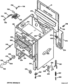 Part Location Diagram of WB2X8485 GE LATCH