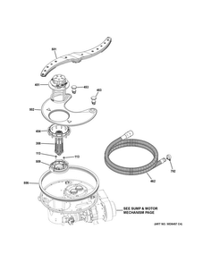 Sump & Filter Assembly Diagram and Parts List for GDF520PGJ2CC  General Electric Dishwasher