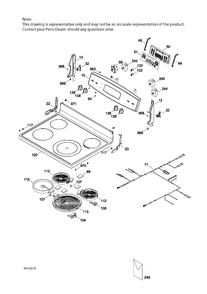 Part Location Diagram of WS01L13593 GE PANEL DRAWER ASM.