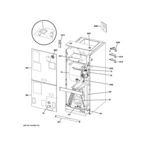 Room Air Conditioner Diagram and Parts List for NAM36V1TA453  General Electric Air Conditioner