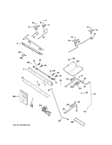 Gas And Burner Parts Diagram and Parts List for JGB645SEK4SS  General Electric Range