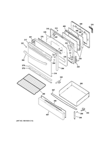 Door & Drawer Parts Diagram and Parts List for JGB630DEF2BB  General Electric Range