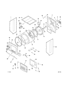 Part Location Diagram of WE3M30 GE BEARING, DRUM SUPPORT