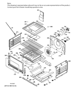 LOWER OVEN Diagram and Parts List for CCGS990SET4SS  General Electric Range