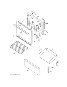 DOOR & DRAWER PARTS Diagram and Parts List for RB525DH3BB  General Electric Range