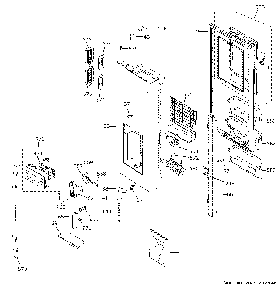 Dispenser Door Diagram and Parts List for GFE26JGMWFWW  General Electric Refrigerator