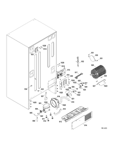 System Parts Diagram and Parts List for GFRS2KBYCS  General Electric Refrigerator
