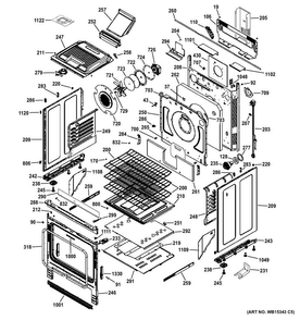 Body Parts Diagram and Parts List for JGS750SEF4SS  General Electric Range