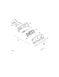 CONTROL SYSTEM Diagram and Parts List for GTMS820GD0WS  General Electric Dryer