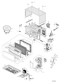 MICROWAVE Diagram and Parts List for PEM31SMC02  General Electric Microwave