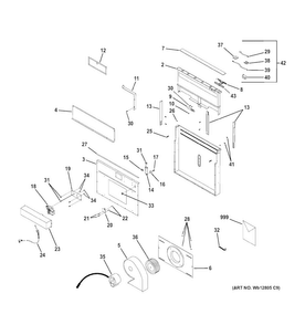 Range Hood Diagram and Parts List for JVB98SH1SS  General Electric Range Hood
