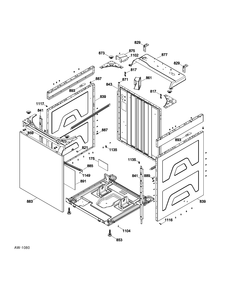 WASHER CABINET Diagram and Parts List for C978-97322310  General Electric Washer