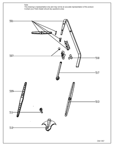 WASH ARM ASM Diagram and Parts List for GBF630SML0ES  General Electric Dishwasher
