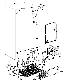 Refrigerator Unit Diagram and Parts List for TFX24PRAXBB  General Electric Refrigerator