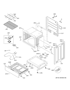 Body Parts Diagram and Parts List for JS645SL9SS  General Electric Range