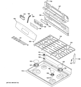Part Location Diagram of WB31X26620 GE GRATE Assembly