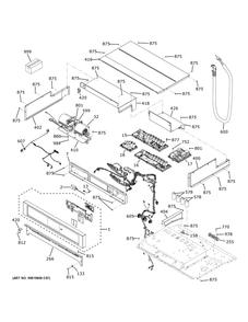 Control Panel Diagram and Parts List for ZTDX1DSSN3SS  General Electric Wall Oven