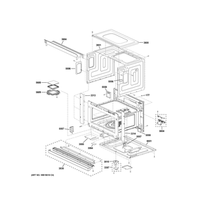Oven Cavity Parts Diagram and Parts List for CWB713P2V1S1  General Electric Microwave