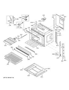 Body Parts Diagram and Parts List for JKS5000SV1SS  General Electric Wall Oven