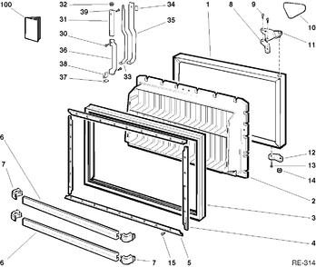Part Location Diagram of WR3M434 GE NO LONGER AVAILABLE