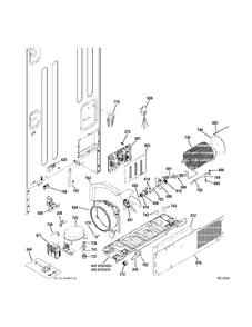 MACHINE COMP Diagram and Parts List for ZFGP21HZJSS  General Electric Refrigerator