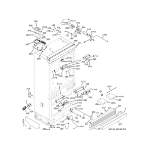 Case Parts 2 Diagram and Parts List for CIP36NP2VDS1  General Electric Refrigerator