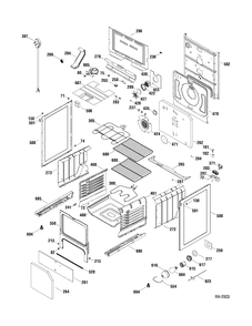 BODY PARTS Diagram and Parts List for JCBP79DP1WW  General Electric Range