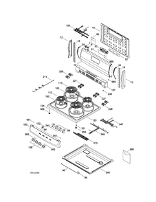 CONTROLS & COOKTOP Diagram and Parts List for JCAP750WM2WW  General Electric Range