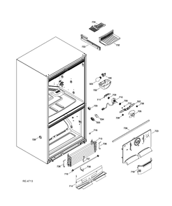 FZ FUNCTIONAL PARTS Diagram and Parts List for GDRC3KBYCRWW  General Electric Refrigerator